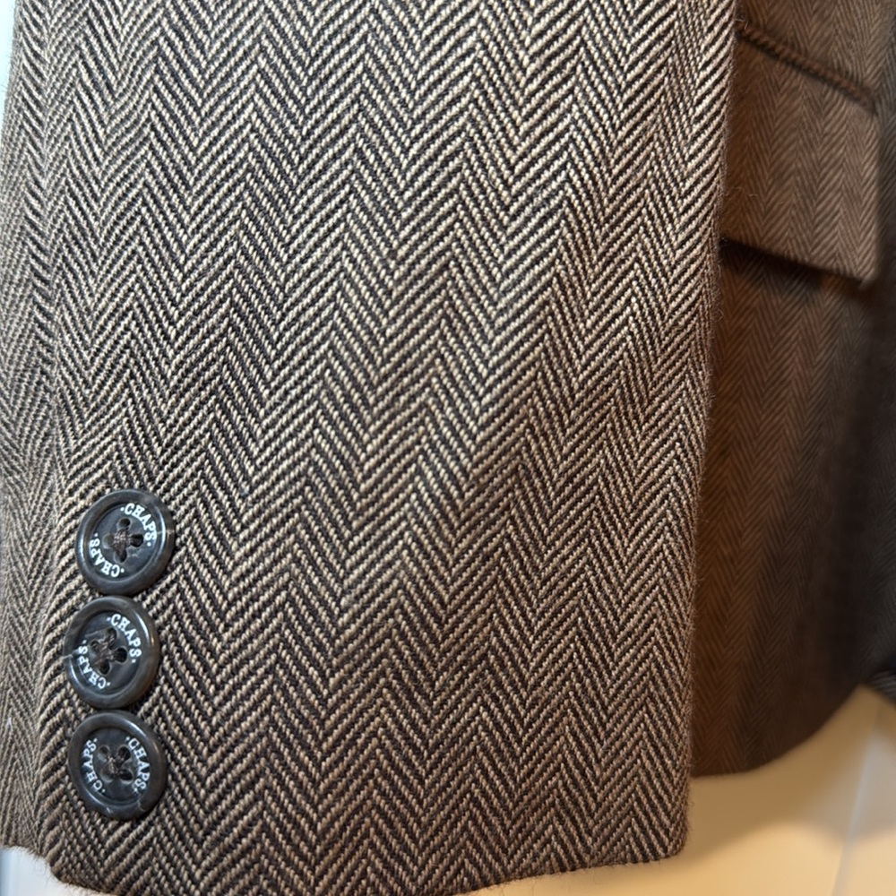 Chaps Womens Wool Tweed Blazer Jacket Button-Up Long Sleeve - Picture 6 of 8